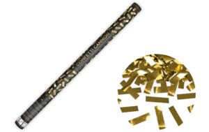 Partydeco Konfettikanone Streifen gold, 80 cm