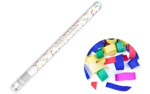 Partydeco Konfettikanone Streifen farbig, 80 cm