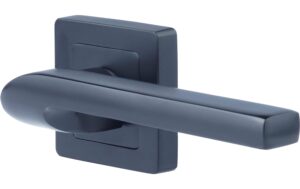 YALE Schwarzer Türgriff Siena Badezimmer Türgriff mit Knaufrosette, 8x8 mm