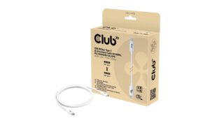 Club 3D, USB Type-C Bidirektionales Kabel 80Gbps 8K60Hz, PD 240W EPR