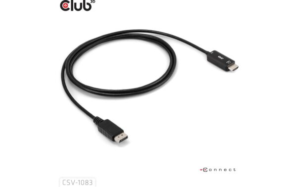 Club 3D, DP 1.4 auf HDMI 4K60Hz mit HDR M/M 2m 32 AWG