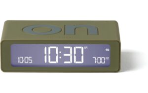 Lexon Digitalwecker Flip Mini LCD, inkl. USB-C Ladekabel, Kakhi