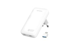 4smarts Ladegerät FlatPlug Slim Dual 45W GaN, 2C, weiss