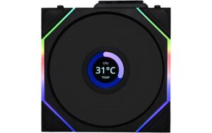 Gehäuselüfter Lian Li 12RTLLCD1W1B 120x120x25mm, LCD, PWM, RGB, wireless, Schw kaufen Schweiz | Mediatech.ch