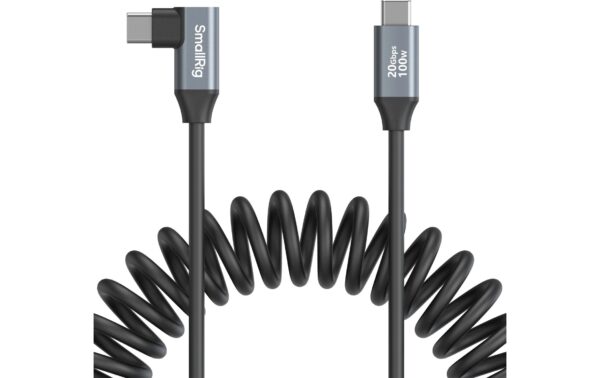 SmallRig USB-C Coiled Data Cable Straight to Angled