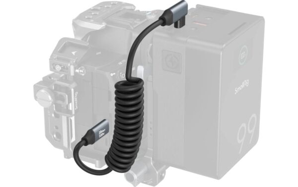 SmallRig USB-C Coiled Data Cable Straight to Angled