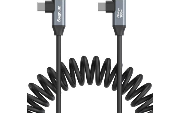 1832737_1 - Mediatech SmallRig USB-C Coiled Data Cable Angled to Angled