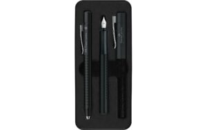 Faber-Castell Geschenkset Grip 2011 schwarz 1 Füllfederhalter, 1 Kugelschreiber