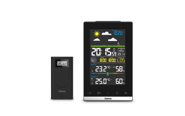 1835403 - Mediatech Hama Wetterstation Jamaika Funk, Wecker, Raumklima, schwarz kaufen Schweiz | Mediatech.ch