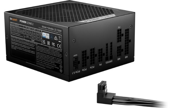 Netzteil be quiet! Power Zone 2, 750W 80+ Plat, 140mm Lüfter, ATX 3.1, 6xSATA