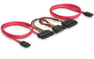 Kabel 2xSATA und Power, intern 2xSATA 50cm, 1xPower 20cm
