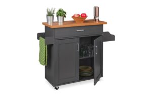 relaxdays Servierwagen mit Tischplatte MDF/Metall China