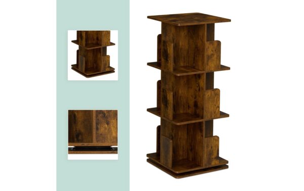 1837328_2 - Mediatech relaxdays Bücherregal 3 Etagen Industrial Spanplatte China, Dunkelbraun