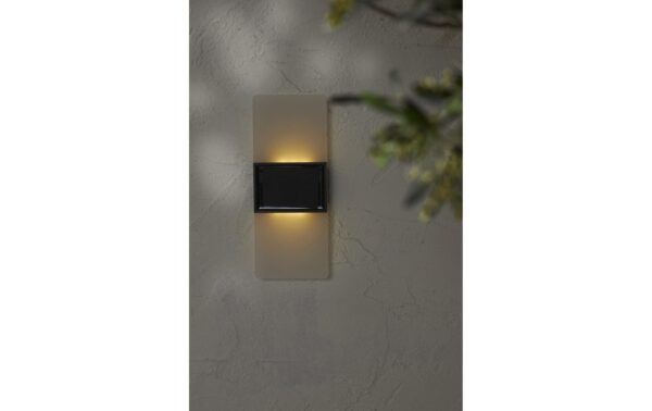 Star Trading Solar-Wandleuchte Wally Frost IP44, Warm/Kaltweiss, 2 LEDS