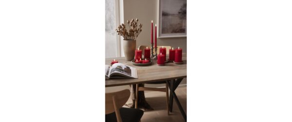 1838928_5 - Mediatech Star Trading LED Teelicht 2 Pack Flow Indoor, Rot, 5cm Höhe, Timerfunktion