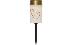Star Trading Solar Kerze Hearty IP44, Warmweiss, 1 LED