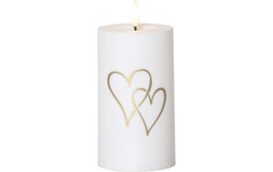 Star Trading LED Memorial Kerze Heart IP44, Warmweiss, 1 LED