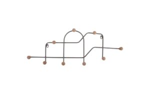 present time Wandgarderobe Maze Eisen, 27x4x71cm, Cool grey