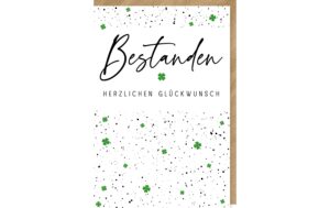 B+C Grusskarte Prüfung 11,5x17cm