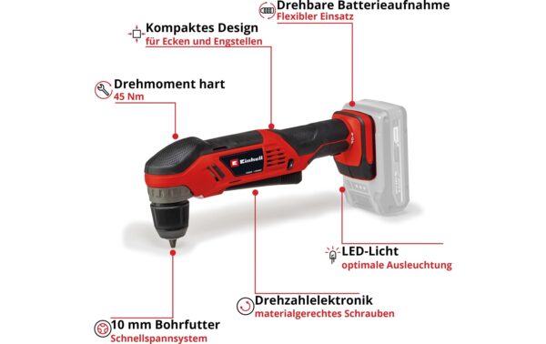 1844727_1 - Mediatech Akku-Winkelbohrmaschine TE-AD 18 Li - Solo