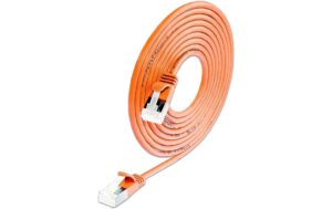 1846317 - Mediatech Slim Wirewin Patchkabel: U/FTP, 1.0m,orange Cat.6A, LSOH, Klinke nicht brechbar, 3.8mm