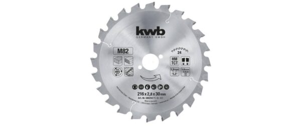 Hk-Sägebl.HM Ø216x2,8x30 Z24 Blatt Handkreissäge