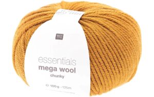 Rico Essentials Mega Wool chunky safran 100 g, 125 m, 55 % WV, 45 % PAN