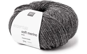 Rico Essentials Soft Merino Aran grau-melange, 50 g, 100 m, 100 % WV