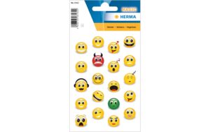 Herma Sticker Emojis, stone 1 Blatt, 20 Sticker, selbstklebend