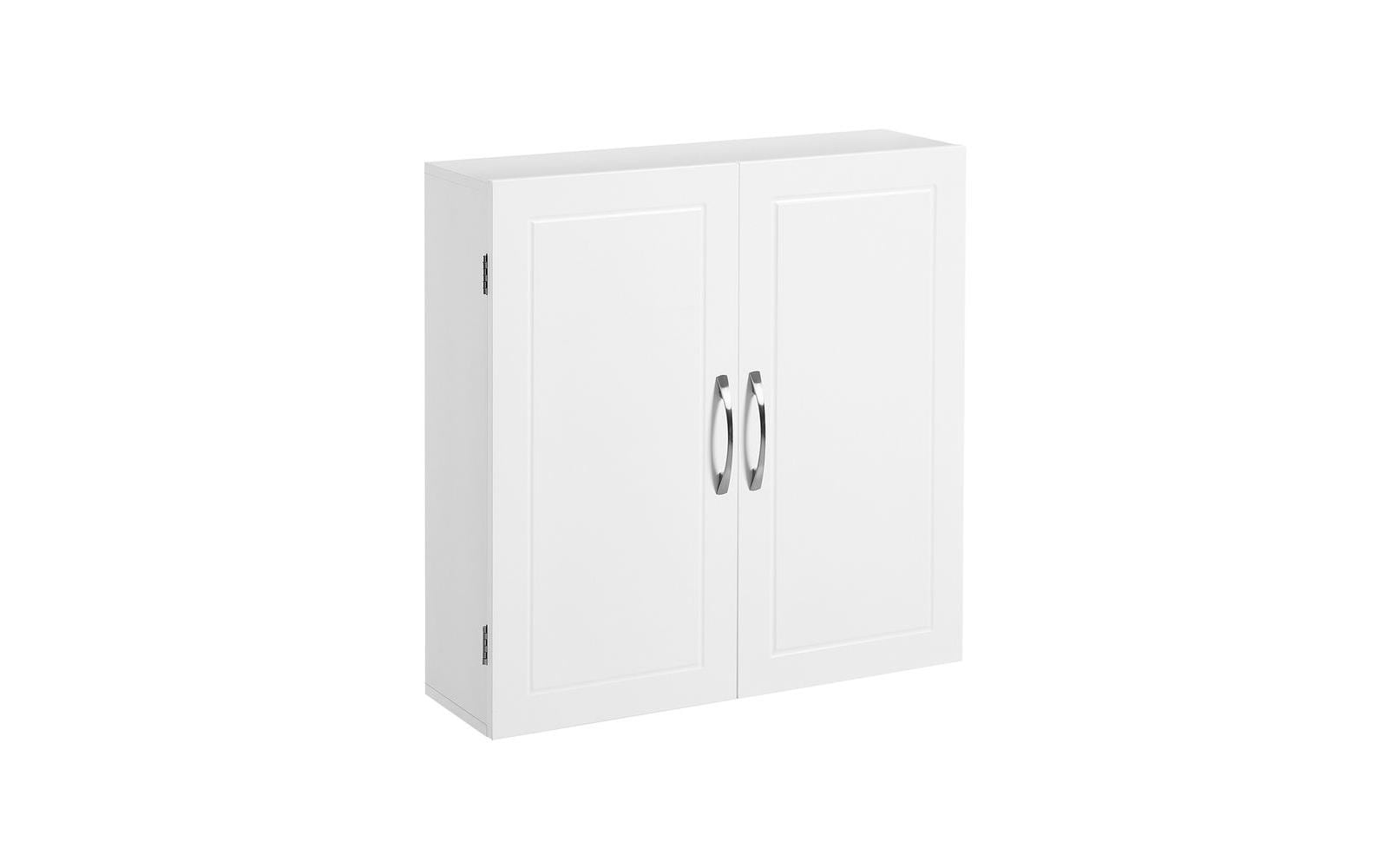 Vasagle Wandschrank, Weiss 60x18x60 cm (LxBxH), 3 Ablagen,Belastb.10kg