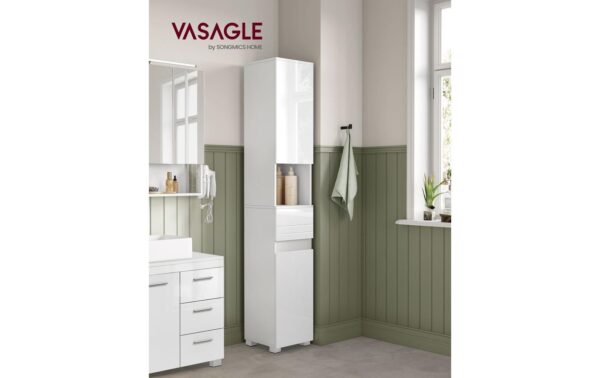 Vasagle Schrank schmal verstellbarenAblagen 30x30x170cm (TxBxH),proAblage 10kgBelastbar