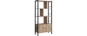 Vasagle Regal Eichenbraun Holz, Stahl, 30x74x154.5 cm (TxBxH)