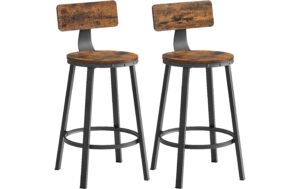 Vasagle Barhocker, 2er Set, Sitzhöhe 63cm 49.5x63 cm (DxH), Traglast 100 kg