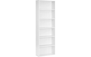 Vasagle Bücherregal, Weiss, 6 Fächer 24x80x121.5 cm, Traglast pro Fach 10 kg kaufen Schweiz | Mediatech.ch