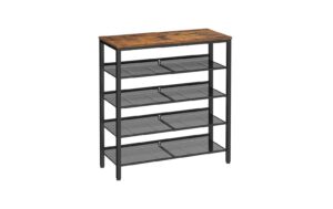 Vasagle Schuhgestell, 4 Gitterablagen 30x75x93 cm (TxBxH),Traglast versch.