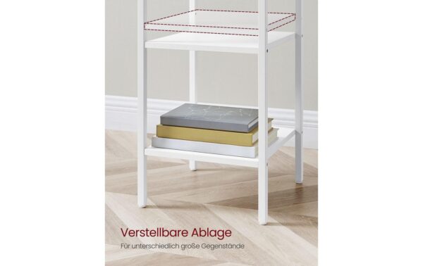 1853523_4 - Mediatech Vasagle Beistelltisch in Weiss mit Schublade 35x35x70 cm (BxTxH), Spanplatte, Stahl
