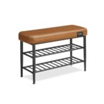Vasagle Schuhbank Ekho, Caramel 80x30x50 cm (BxTxH), Traglast 135 kg