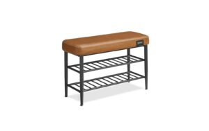Vasagle Schuhbank Ekho, Caramel 80x30x50 cm (BxTxH), Traglast 135 kg