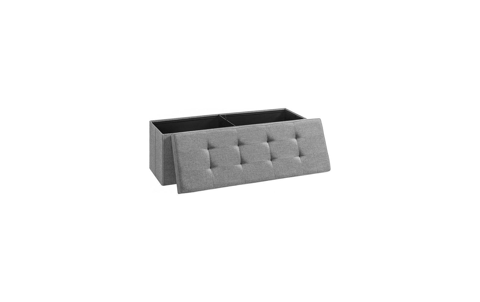 Songmics Sitztruhe mit Aufbewahrung, Grau 110x38x38x cm (BxHxT), Traglast 150 kg kaufen Schweiz | Mediatech.ch
