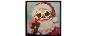 Dameco LED Bild Santa Neon Brille 40x40cm LED ww, inkl. Timer 6/18h, exkl. 3x AA