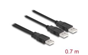 USB2 Y-Kabel Typ 2xA auf 1xA 1xTyp-A Stecker,2xTyp-A Stecker