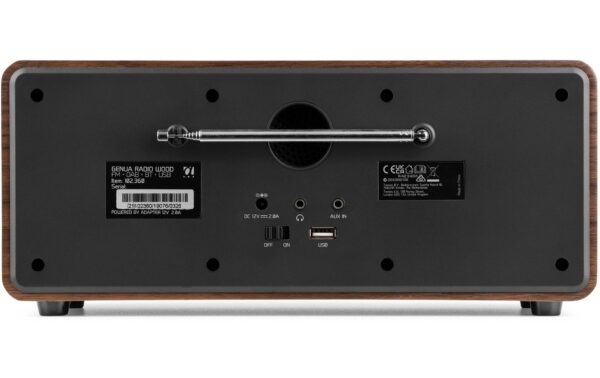 Audizio Genua WD DAB+/FM Radio mit Bluetooth, holzoptik