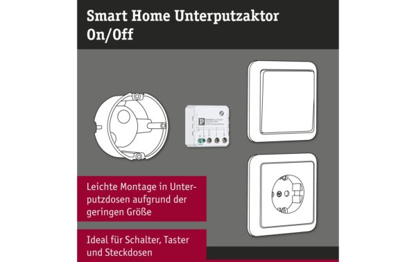 Paulmann Unterputzaktor Smart Home Zigbee 3.0, On/Off Weiss