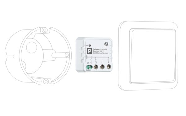 Paulmann Unterputzaktor Smart Home Zigbee 3.0, On/Off Weiss