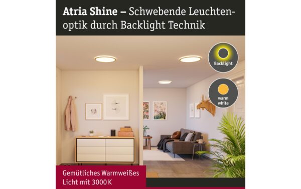 1859048_1 - Mediatech Paulmann LED Panel Atria Shine Backlight IP44 rund 420mm 22W 2300lm 3000K Holzoptik