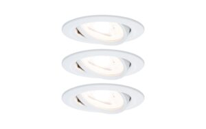 Paulmann LED Einbauleuchte 3-Step-Dim Nova Basisset schwenkbar rund 84mm 50° GU10 3x6