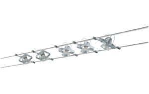 Paulmann Seilsystem Mac II Basisset GU5,3 max. 5x10W dimmbar 230/12V Chrom matt