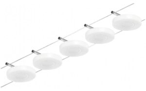 Paulmann CorDuo LED Seilsystem DiscLED Basisset 5x200lm 5x4,5W 3000K 230/12V Chrom