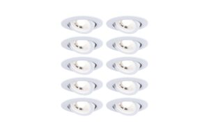 1859153 - Mediatech Paulmann LED Einbauleuchte 3-Step-Dim 10er- Set schwenkbar rund 82mm 70° 10x4,8W 10x45