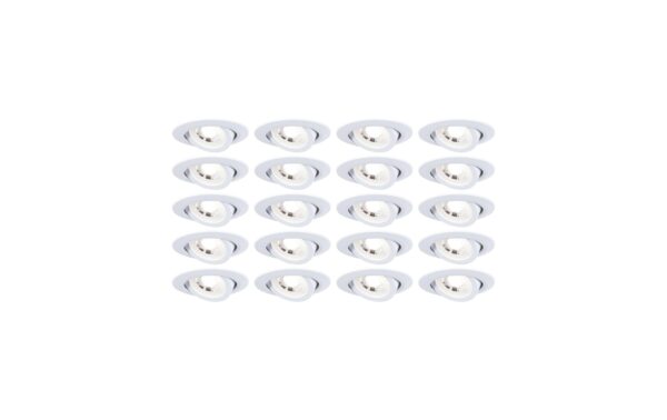 Paulmann LED Einbauleuchte 20er-Set schwenk rund 82mm 70° 20x4,8W 20x450lm 230V 30